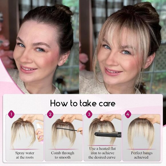 Clip in Bangs Human Hair Wispy Fringes for Women Natural Look main image 4